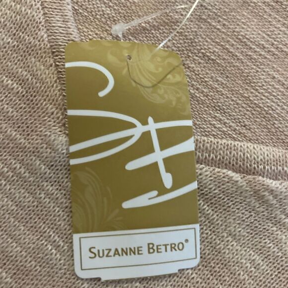 NWT Suzanne Betro Beige Knit Top Size S - Picture 7 of 9